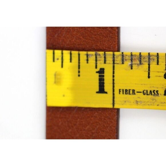 TAN BROWN GENUINE LEATHER 1 1/8"Wd DRESS CASUAL WOMEN'S BELT Sz M (M16 - Picture 8 of 12